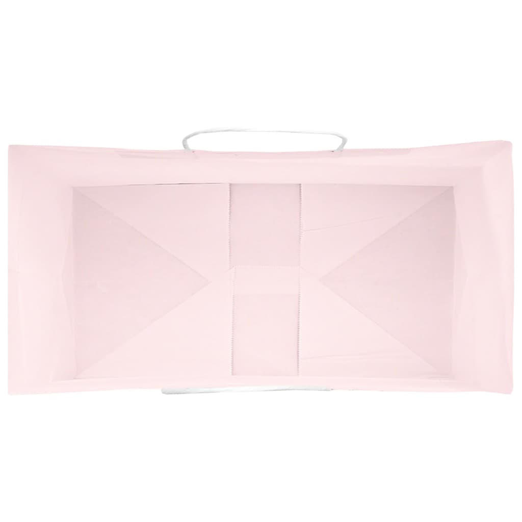 Paper Shopping Bags 250 pcs with Handles Pink 32 x 17 x 44 cm