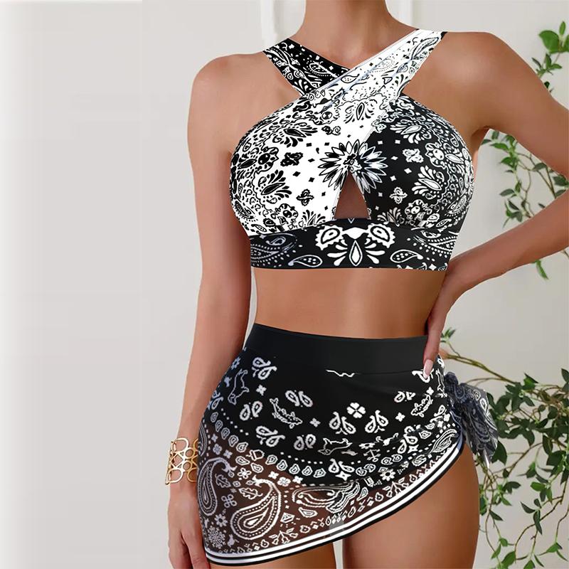 

Женские купальники танкини, 2 предмета, купальник, купальный костюм для отпуска, окрашивание галстуком S чёрный