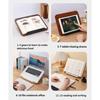 Solid Wood Book Stand Adjustable With Safety Features Foldable Ergonomic For Secure Reading Cooking And Study