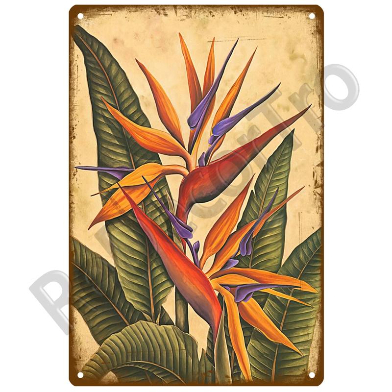 Garden Flower Rules Metal Sign Vintage Metal Plaque Plates Decor For Pub Bar Home Wall Decor Art Tin Signs Flower Poster Gift