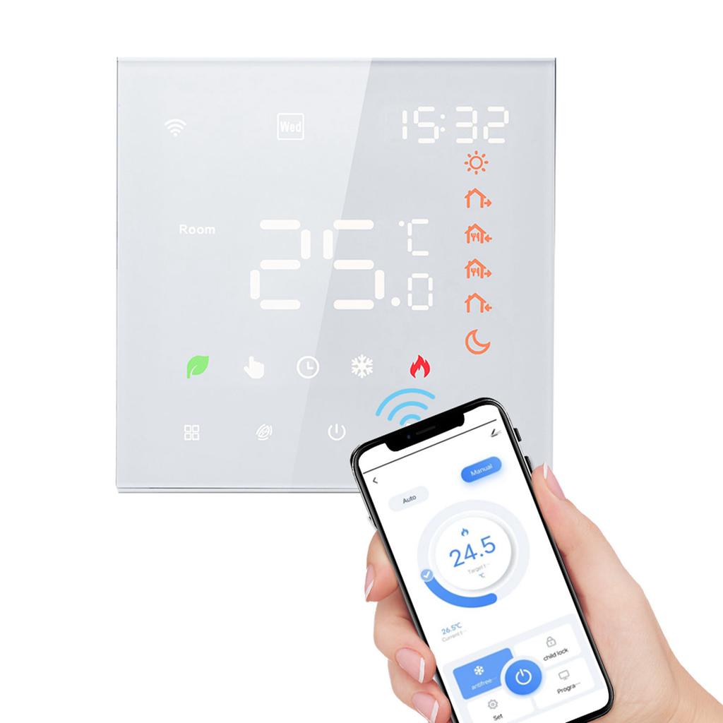 Smart Thermostat Digital Programmable LCD Display Touchscreen Underfloor Heating Temperature Controller Digital
