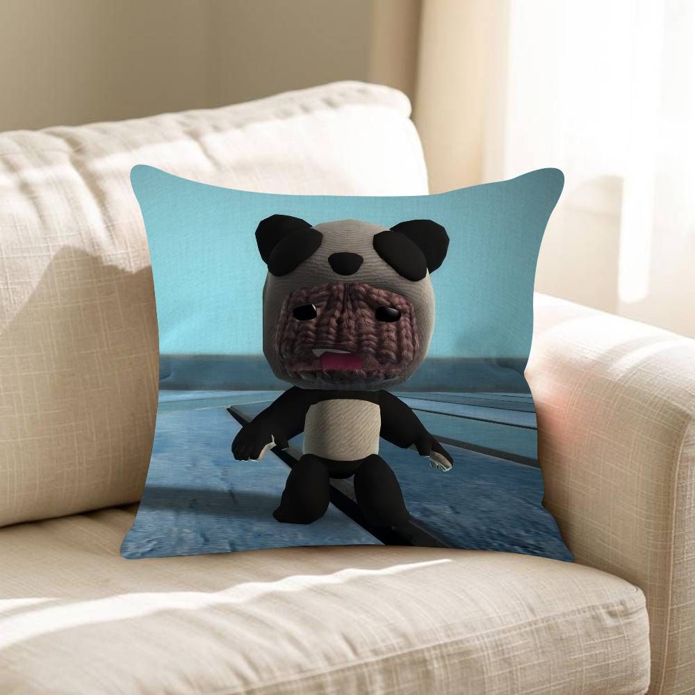 Funny LBP Sackboy Pillow Cushion Cover Pillowcase Living Room Sofa Home Decor Customized