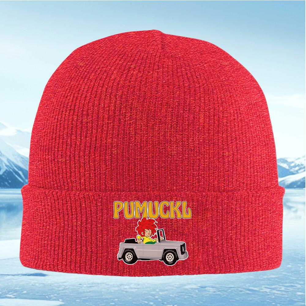 Pumuckl Driving In Vehicle Men Women Unisex Knitted Hat Beanie Pullover Cap Winter Thermal Warm Christmas Outdoor Cycling Hiking