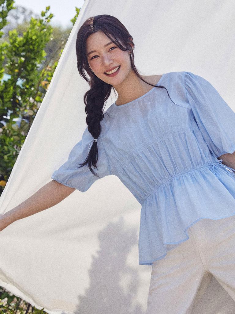 Onaenon Sheer Volume Sleeve Blouse New5Mb614