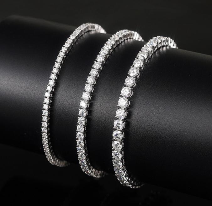 925 Silver Moissanite Tennis Bracelets High Quality for Women Wedding Jewelry Accessories Fashion 5A Zircon Gift