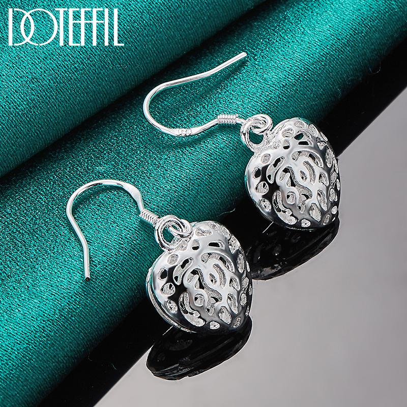Heart Pendant Earrings Silver Fashion Jewelry