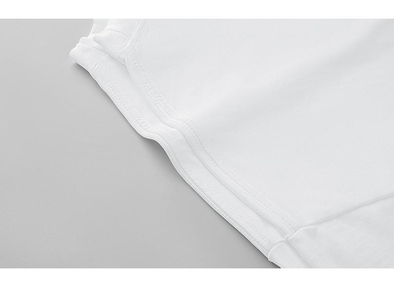 Men's Summer Heavyweight Pure Cotton Crew Neck T-shirt, 260g, Short Sleeve, Loose Fit