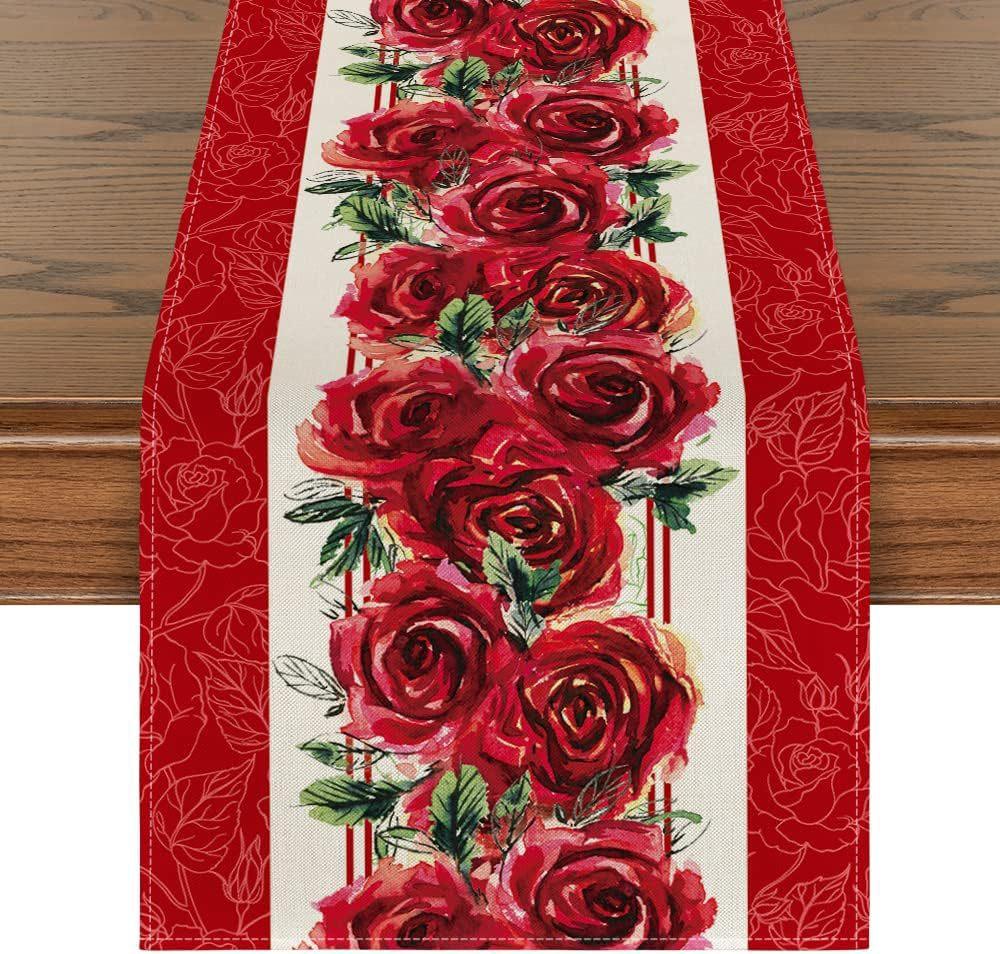 Desktop Ornaments Love Table Flag Tablecloth 33*183cm Table Runner For Festive Atmosphere Event Decoration Valentine's Day Party