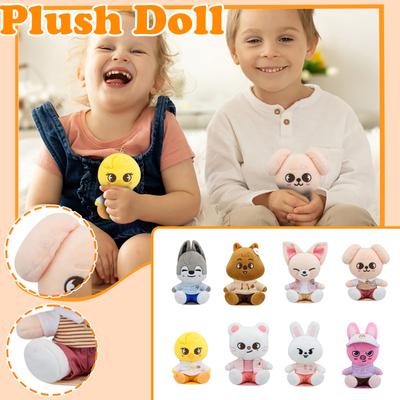Plush Stuffed Animal Toy Soft Fabric Sitting Character Doll with Detailed Stitching and Embroidered Facial Features for Kids and Collectors