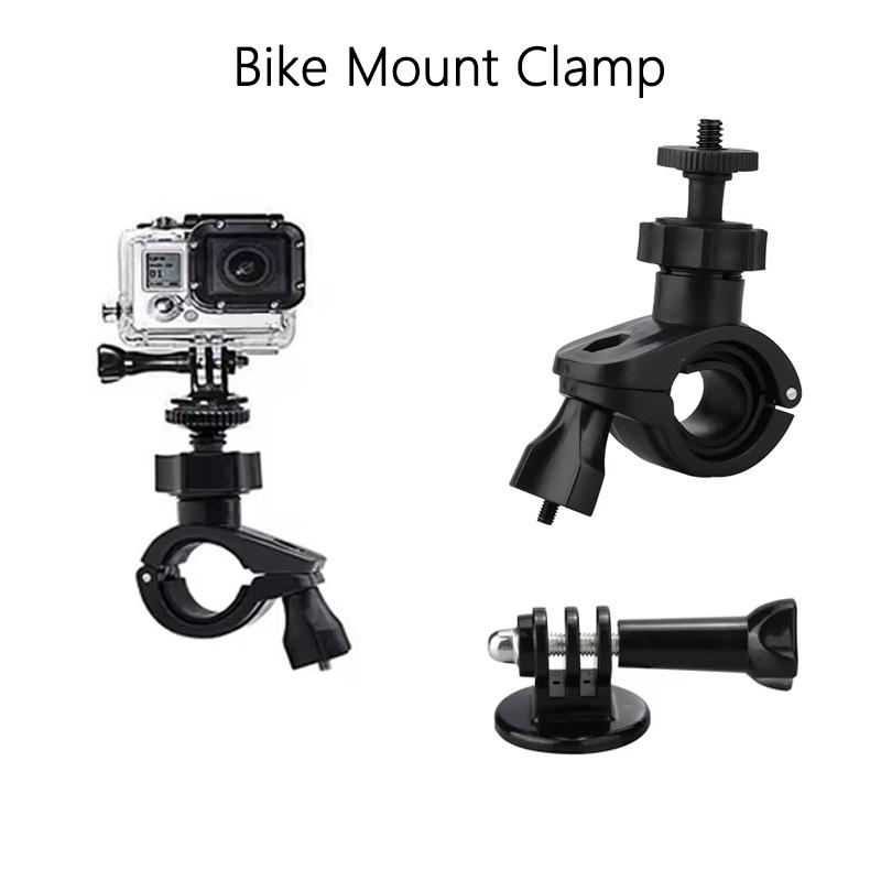 Abrazadera de Montaje Universal para Manillar de Bicicleta para Gopro Hero 11 11 11 DJI Osmo Action 1 1 Insta161 X1 X1 Cámara Soporte para Motocicleta