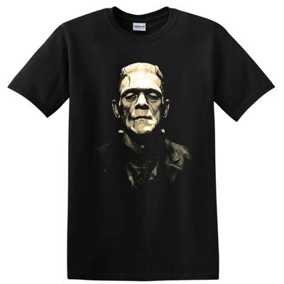 Frankenstein Monster T Shirt Classic Horror Gothic Portrait Halloween Tee Art
