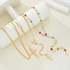 Colorful Cross Multi Layer Necklace Shiny Fashion Jewelry For Women Men Elegant High Quality Accessory