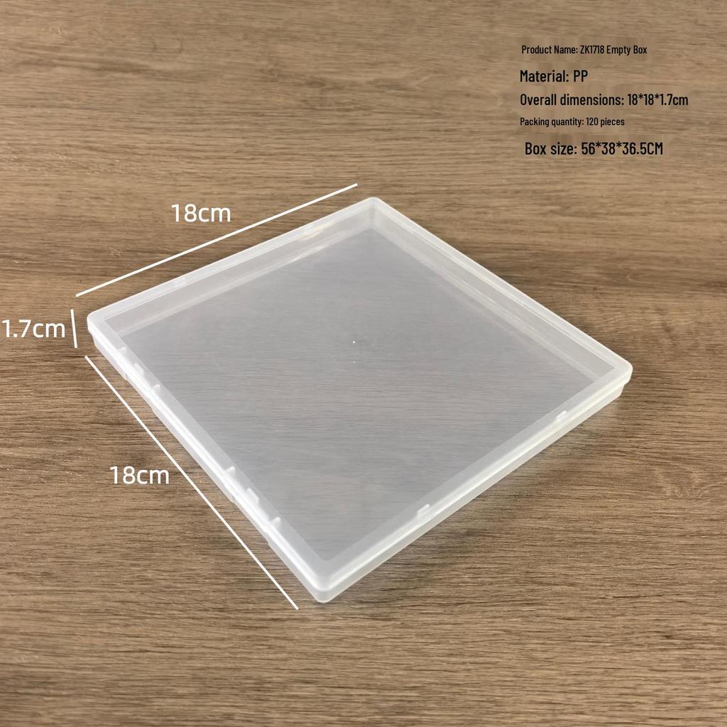 Transparent Ultra-Thin 1.7cm Rectangular Jewelry Box with Lid