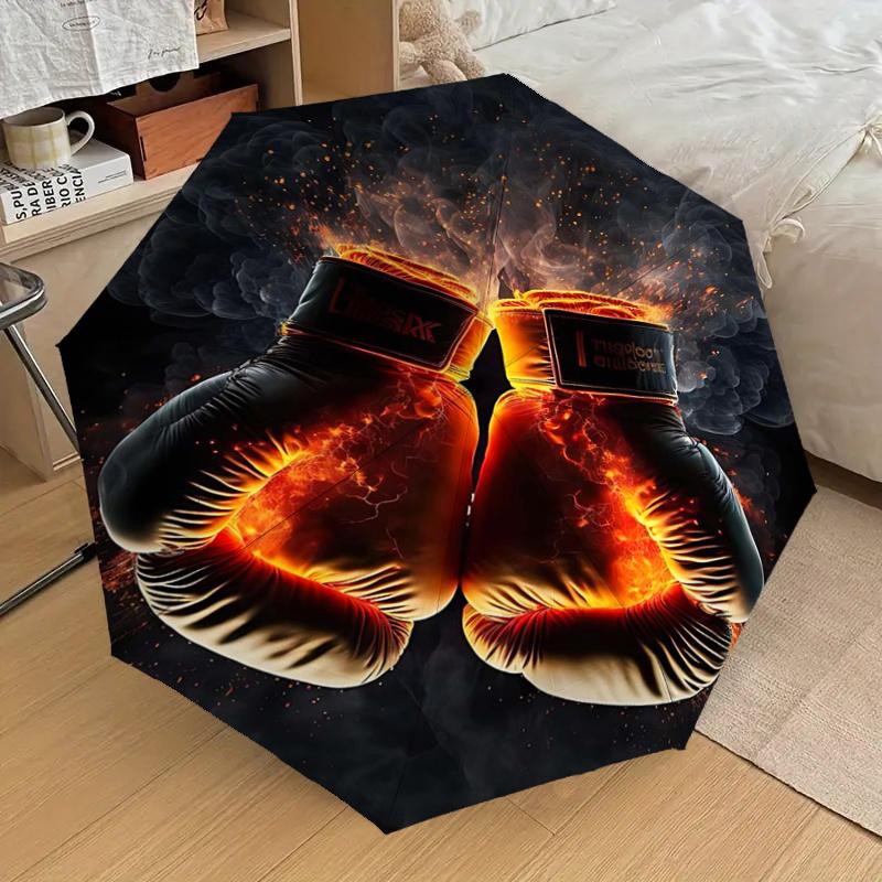 Boxing Gloves with Automatic Umbrella: Perfect for Fans, Travelers, Everyday Use - Foldable Design, 8-Bone Frame, Ideal Gift for Festivals11