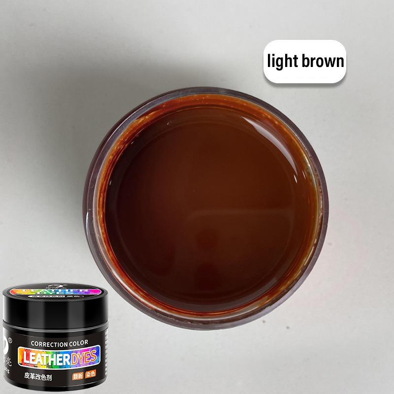 30ml Pintura para Cuero de Coche Crema para Zapatos Coloreado para Bolso Sofá Asiento de Coche Arañazo Tinte para Cuero Marrón Reparación Restauración Pintura de Cambio de Color