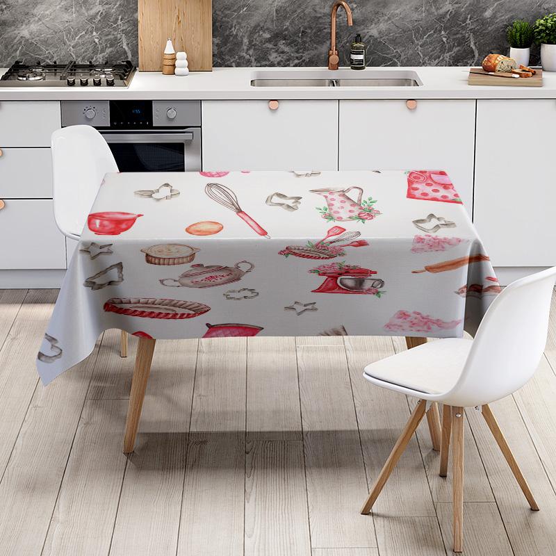 Waterproof Floral Tablecloth Washable Vintage Farmhouse Kitchen Dining Table Cover Rectangle Decor