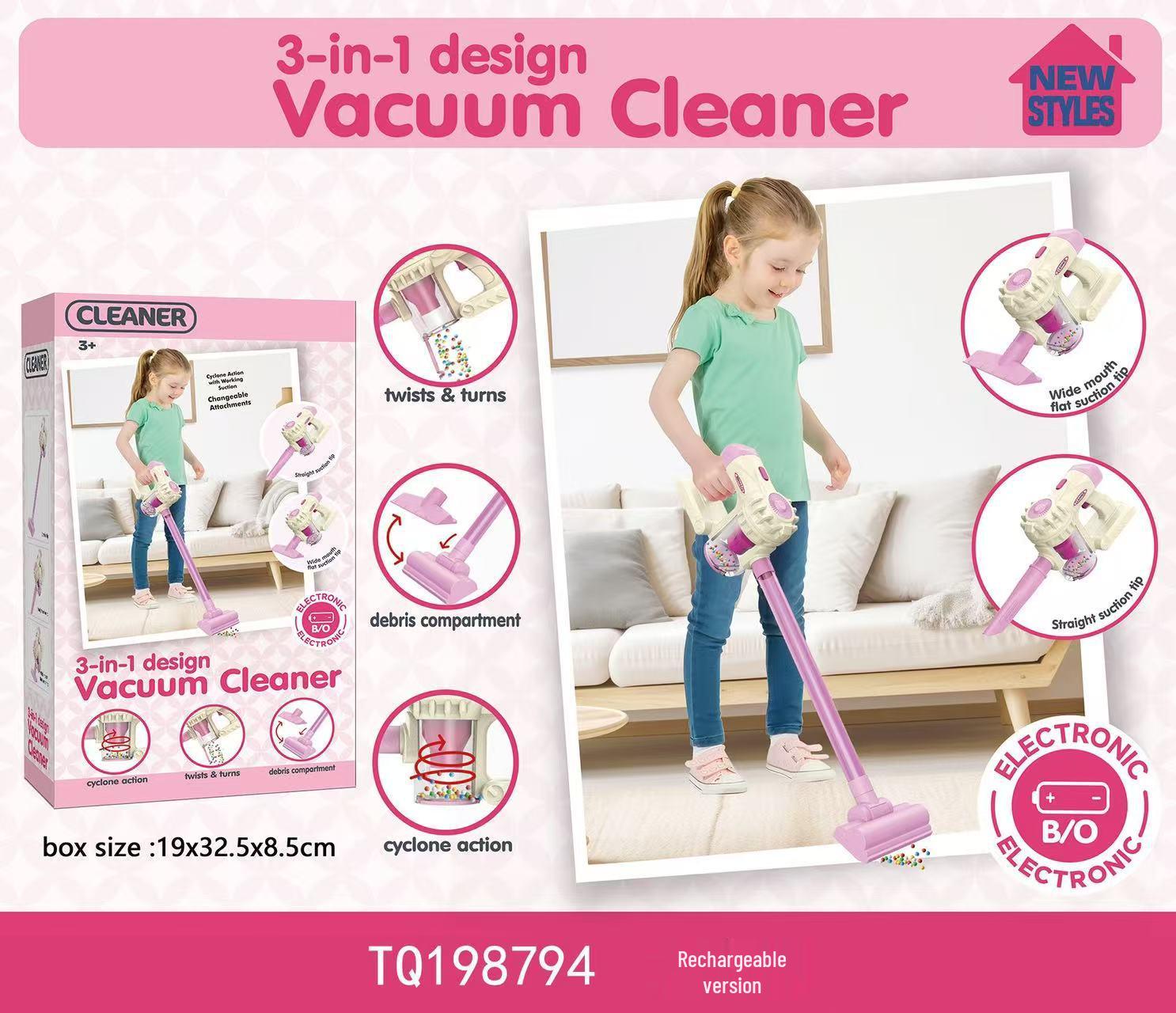 

New Luxury Kids Electric Vacuum Cleaner Broom & Dustpan Set for Role-Playing