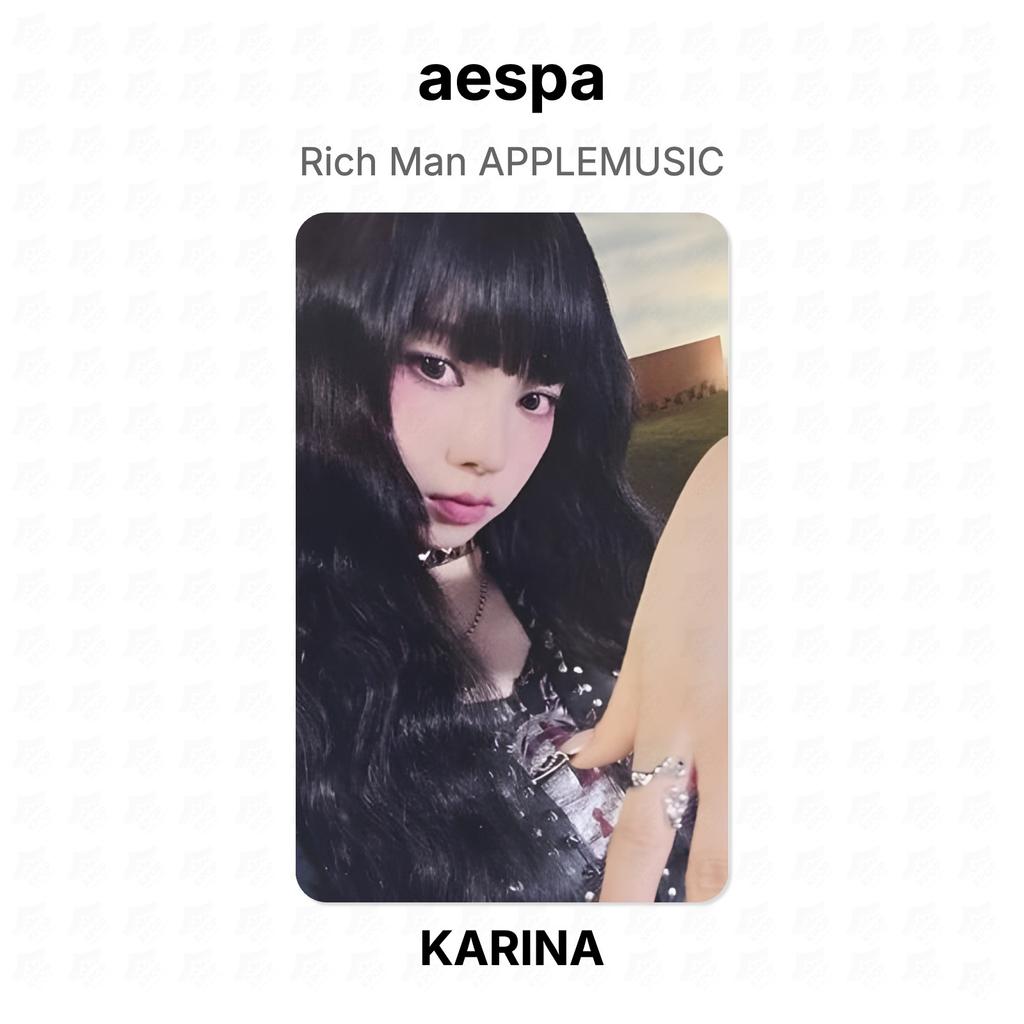 aespa Rich Man APPLEMUSIC Official Photocard