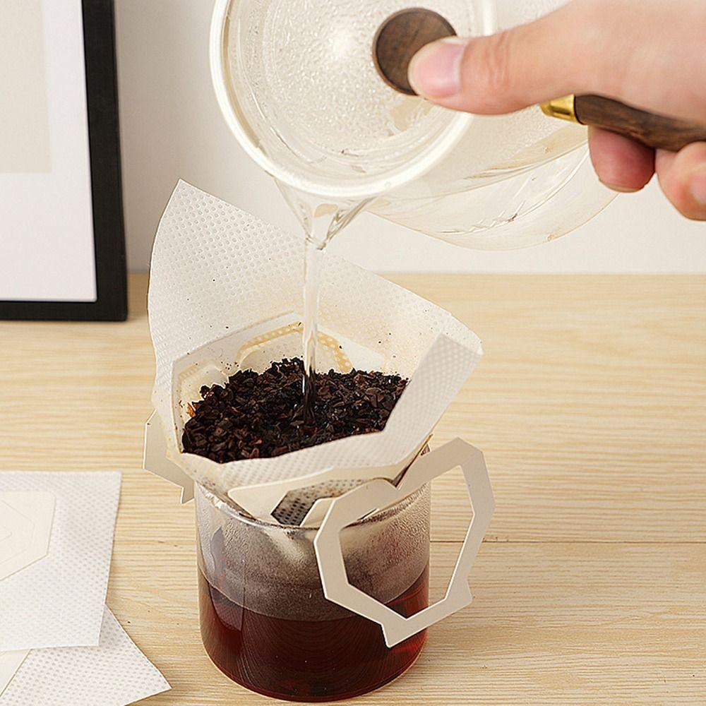 30Pcs V-Shaped Coffee Filter Eco-Friendly with Hanging Ears Coffee Powder Filter Bag Disposable Coffee Filter Bag