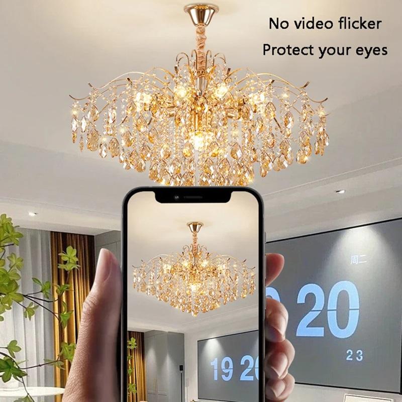 Crystal ceiling chandelier luxury E14 LED light indoor light modern lobby decoration dining table light ceiling chandelier