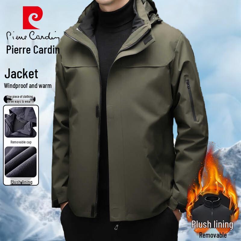 

Pierre Cardin Men s 3-in-1 Fleece Lined Outdoor Jacket 2XL