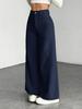 High Waist Corduroy Women's Wide Leg Pants - Casual, Loose, Floor-Length, Solid Color.