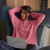 Spring Autumn New Cotton Long Sleeve T-shirt Women's Loose Top Fashionable Versatile Comfortable Casual Solid Color T-Shirts
