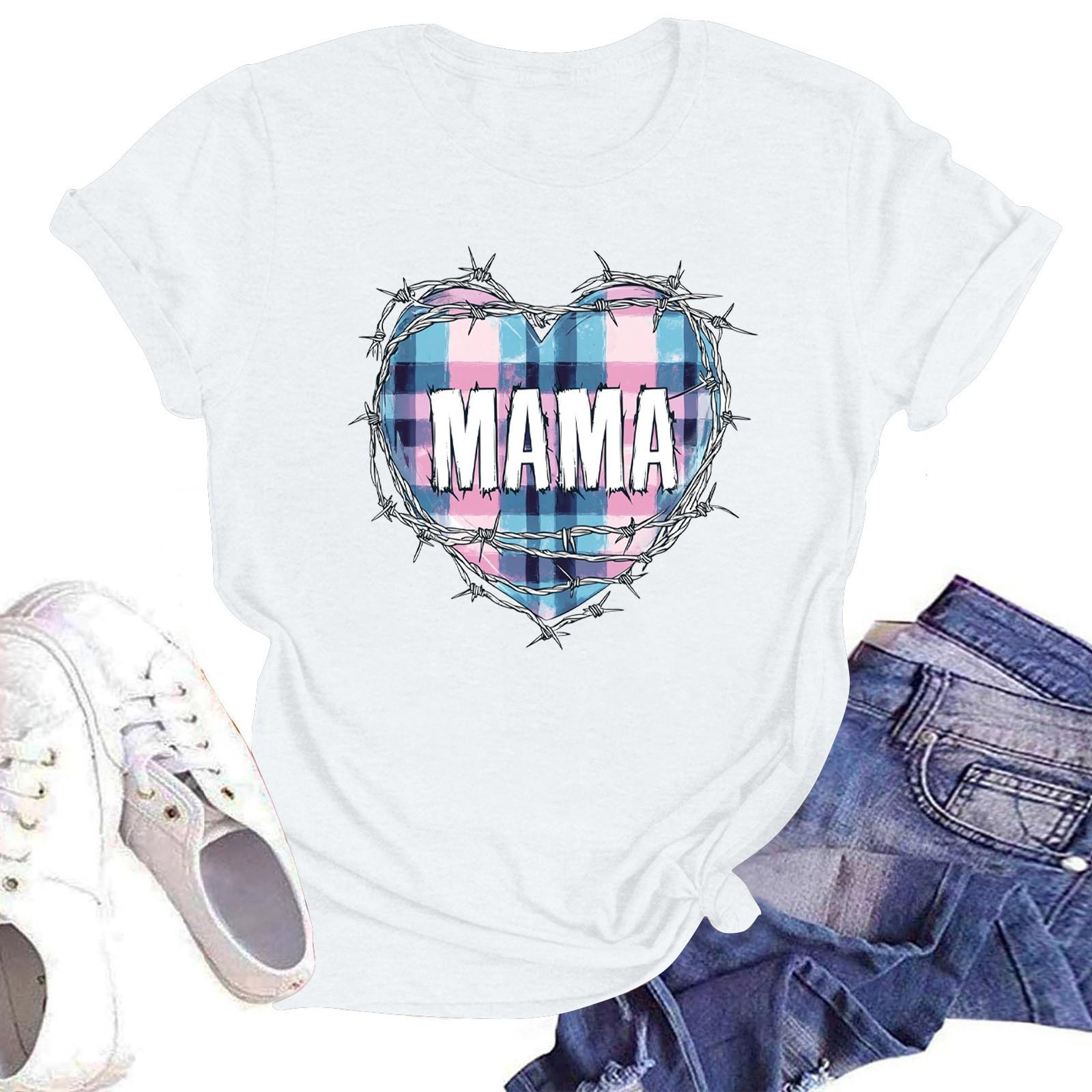 

Жіноча повсякденна футболка з круглим вирізом і короткими рукавами XL білий