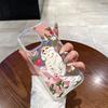 Spring sweet girl atmosphere strawberry rose cat apple 13 mobile phone case iPhone17 glitter anti-drop protective case
