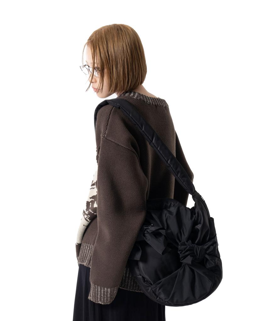 IUGAMAKARAS Pull en maille usée avec motif chat (marron)