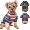 Striped Pattern Pet Sweaters Thicken Puppy Pullovers Winter Warm Sphynx Clothing