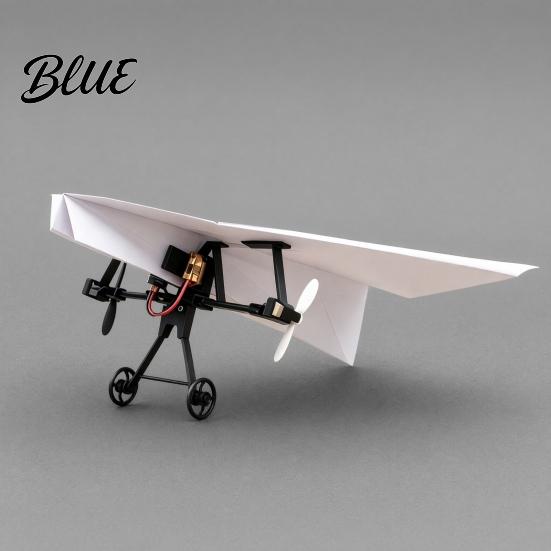RC Plane Power Module Remote Control Paper Airplane Kit with Gyro Stabilizer DIY Electric Beginner Aircraft Transmitter Dual Propellers Launcher