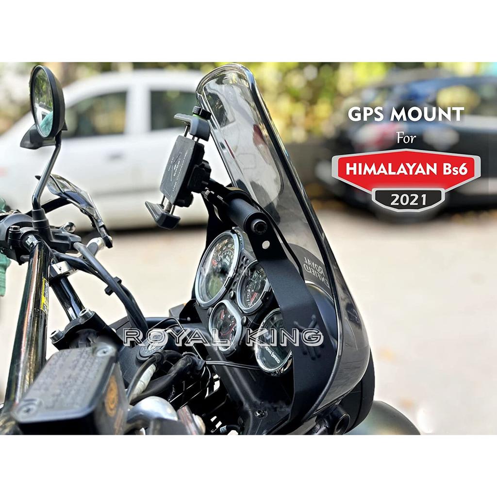 Black "GPS Phone Stand Mount Black" Fit for Royal Enfield Himalayan 411 BS6