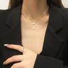 Queen of Personality Headpiece Pendant Necklace with Spliced Pearls Collar Chain for A Cool Style Sweater Chain