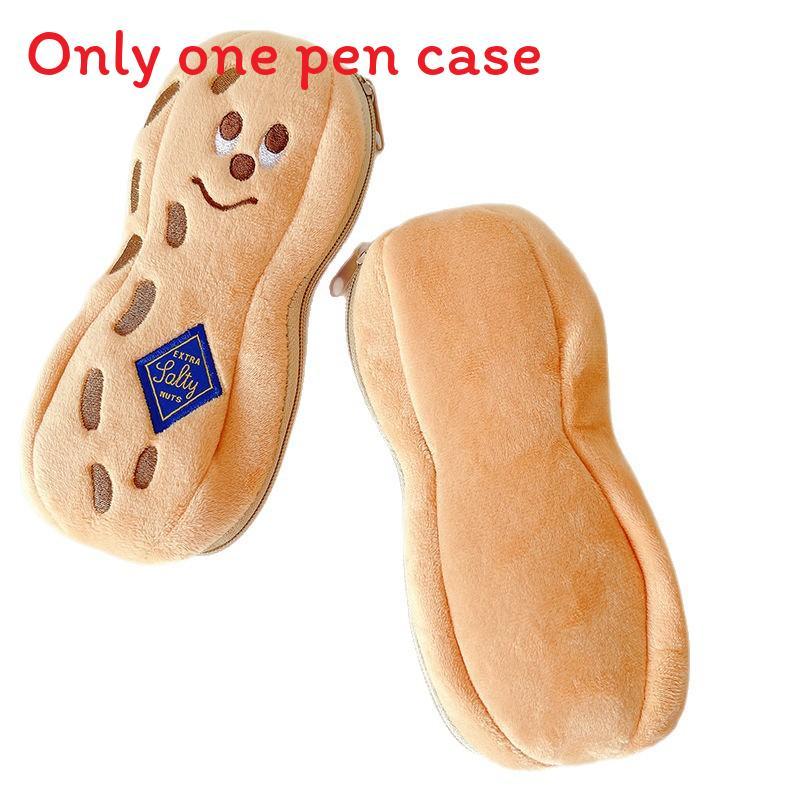

Style Peanut Pencil Case With Plush Large Capacity Cartoon Storage For Students