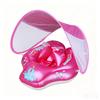 New Anti-Flip Inflatable Baby Seat Float with UPF50+ Sun Canopy, Foldable Inflatable Swimming Pool Float Toy for Toddlers