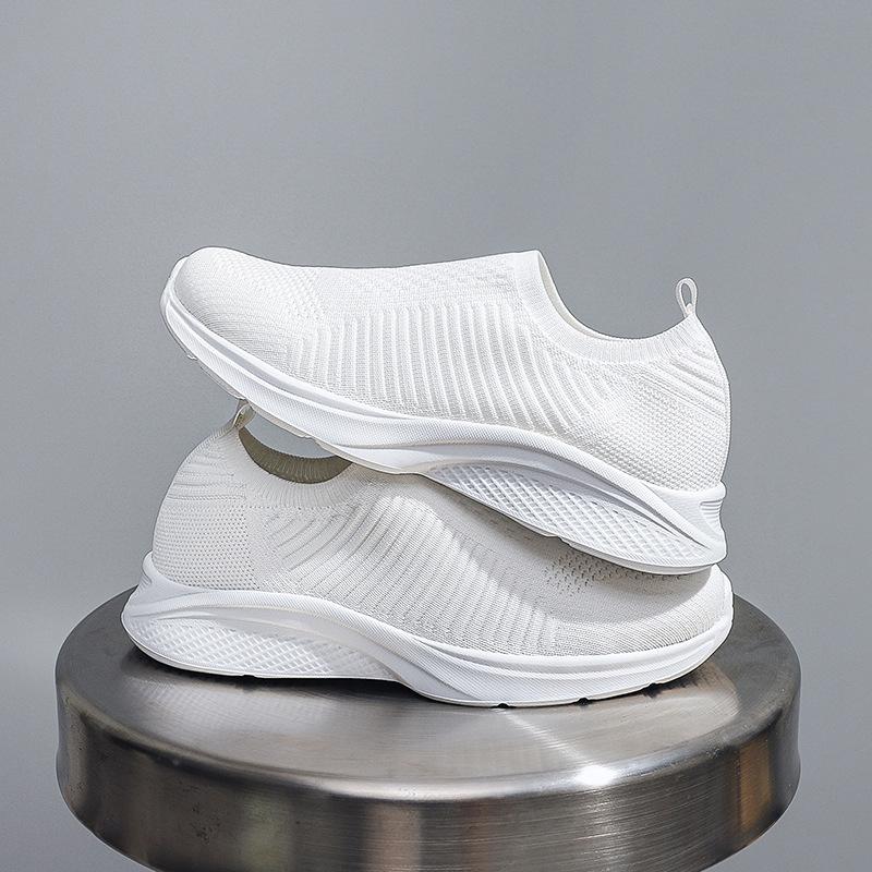 Women's Shoes Spring and Summer Thin New Lazy Shoes Soft Sole Fly-woven Breathable Mesh Casual Running Shoes