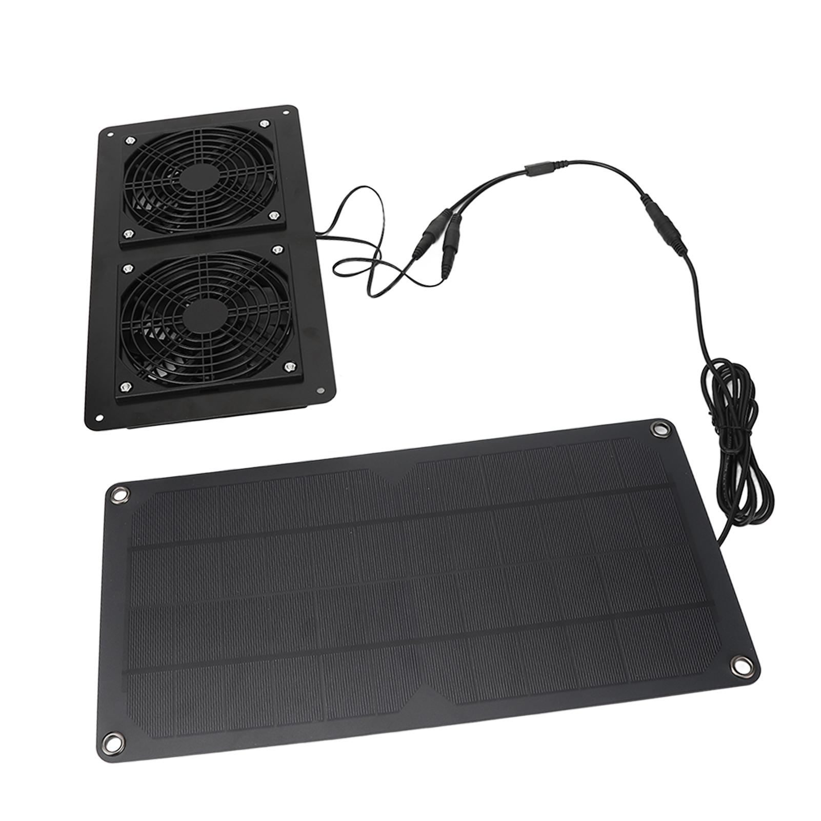 

10 Вт вентилятор на солнечной панели, эффективное быстрое охлаждение, комплекты из двух вентиляторов на солнечной батарее для курятника