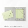 Midori Letter Floral Washi Paper with Paper 86931006 Set, Case, Green,