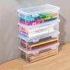 1pcs Trousse à crayons en plastique translucide Grande capacité Boîtes à crayons Boîte de rangement portable Organisateur Fournitures de bureau pour étudiants