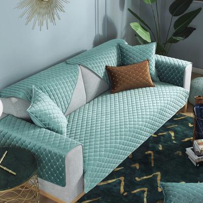 Thicken Quilted Plush Sofa Cover Solid Color Elegant Luxury Velvet Sofa Towel Embroidery Couch Cover for Living Room