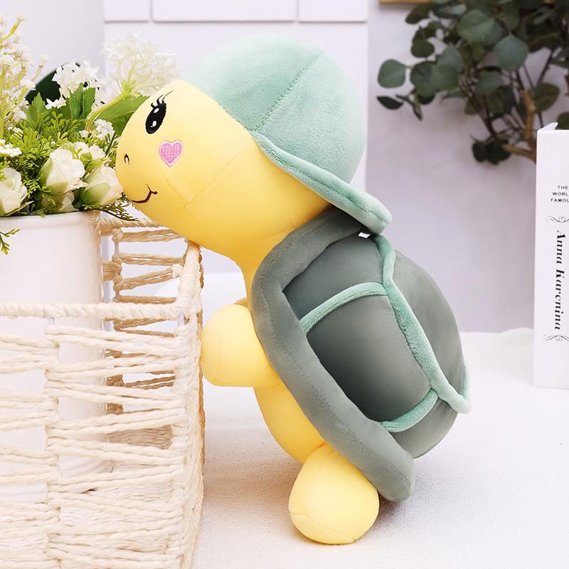 

Hat Turtle Wearing Plush Toy Cute Cartoon Girl Children Birthday Holiday Gift 35cm
