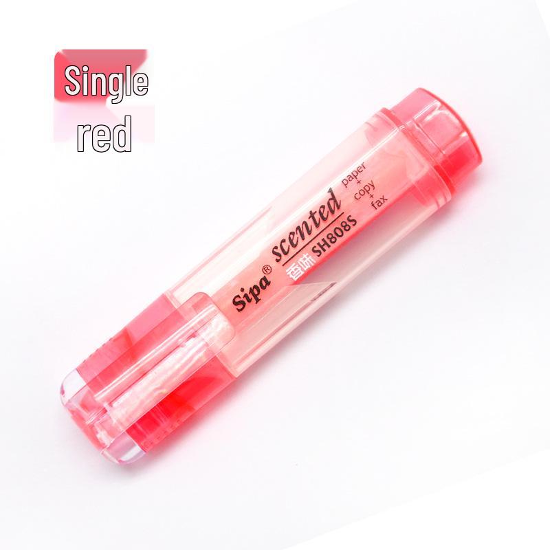 Surligneurs parfumés aux fruits de style coréen, 7 couleurs, pointe biseautée pour surligner et marquer pour étudiants