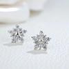 Elegant Snowflake Flower Stud Earrings for Women