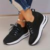 Big Yards Within The High Women's Shoes 2025 Summer New Casual Lace Thick Bottom Slope with Flyknit Mesh Shoes Female