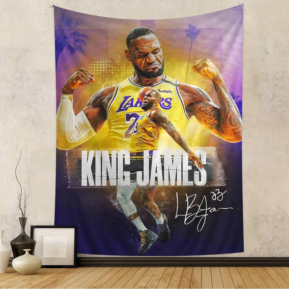 POP Basketball Player L-LeBron- James Basketball Printed Large Wall Tapestry Indian Buddha Decoration Bohemian Hippie Art Decor