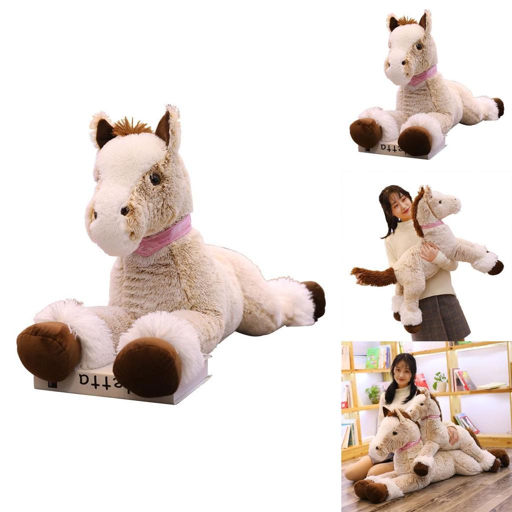 Animal Plush Toy Small Brown Horse With Short Plush Material For Kids Gift
