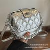 Niche Silver Bag Women's 2025 New Trendy Fashion High-end Shoulder Bag Diamond Chain Messenger Bag
