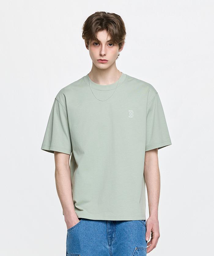 Emelbi Basic Heavyweight Oversized Short Sleeve T-Shirt Bos (L.Green)