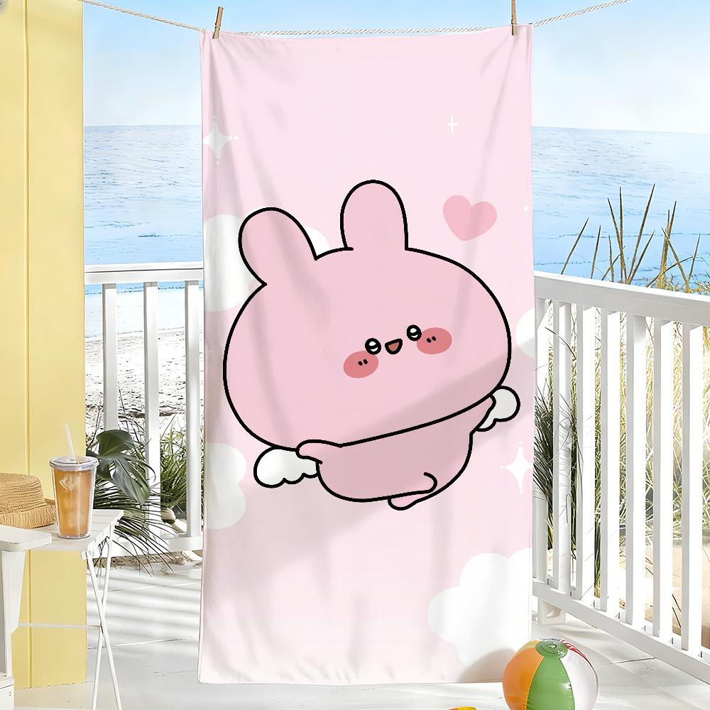 Cartoon A-Asamimichan Schattige Handdoek Zacht Zwembad Cadeau Voor Reizen Sportschool Douche Kamperen Sneldrogend Sport Grote Strandhanddoeken